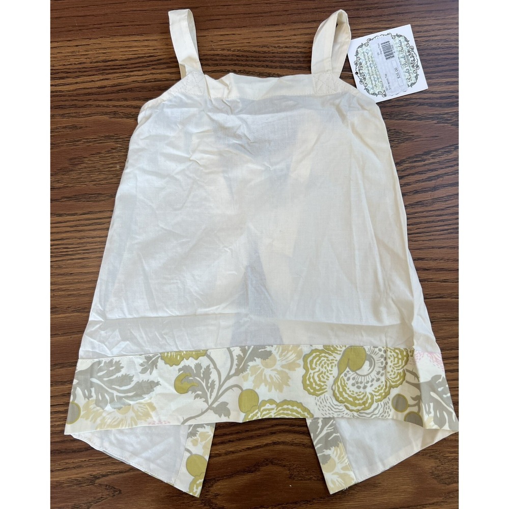 6X Right Bank Babies Girls Floral Trim Apron Top